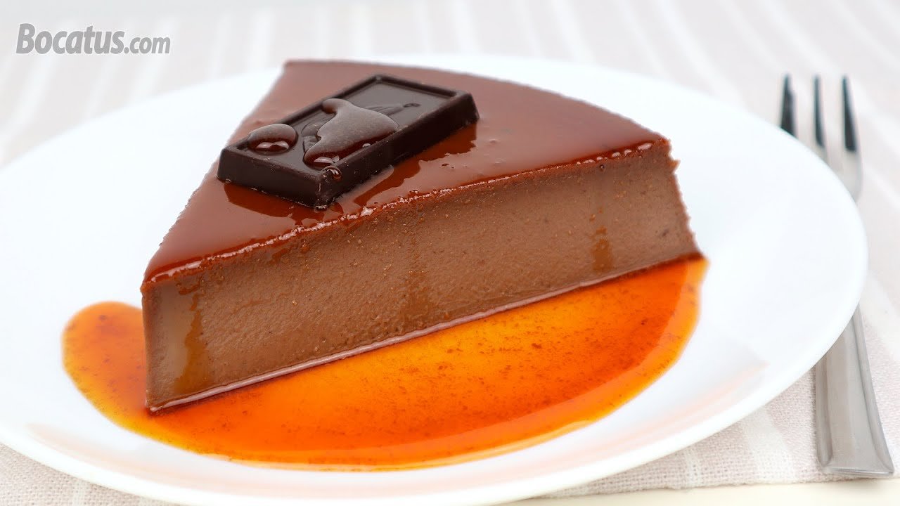 Receta de Flan de queso y chocolate