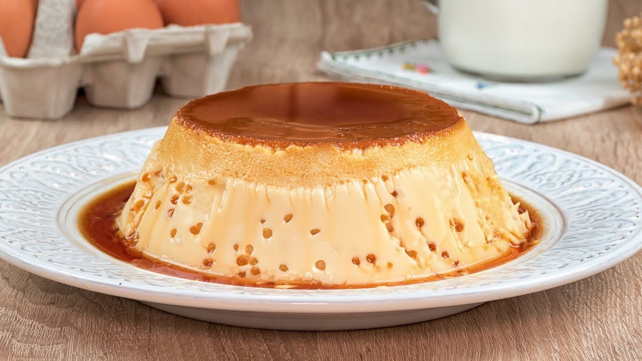 Receta de Flan de tres leches sin horno