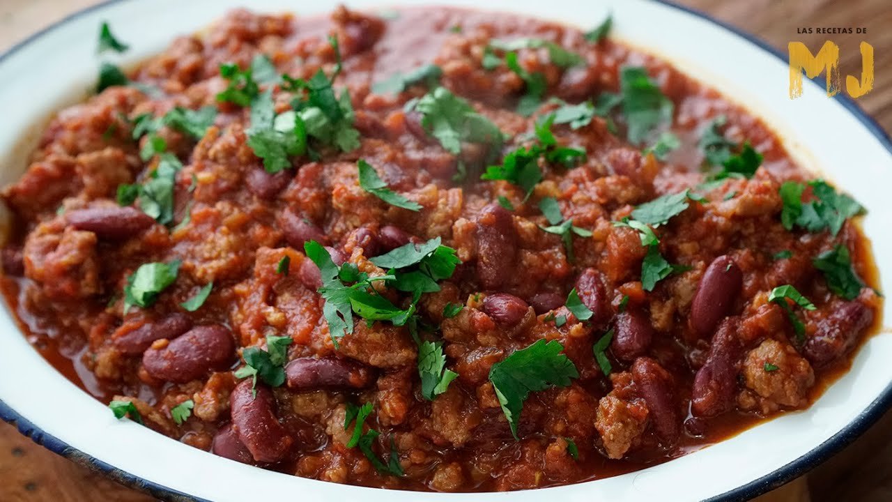 Receta de Frijoles con carne picantes (o chili beans)