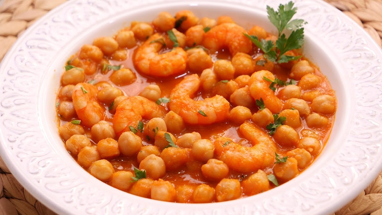 Receta de GARBANZOS CON GAMBAS