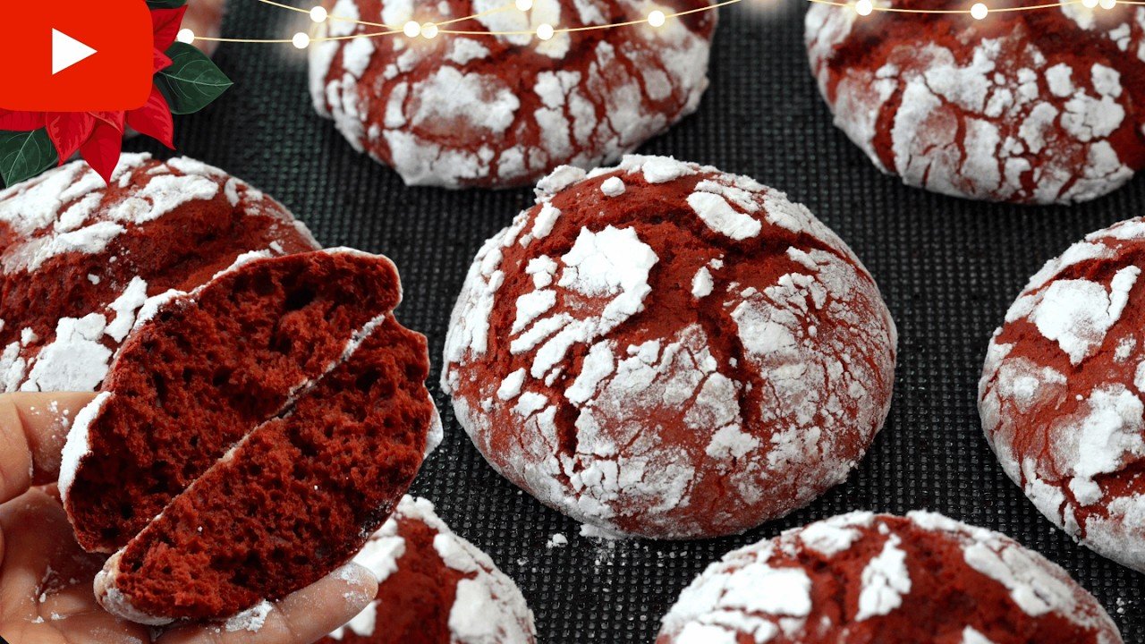 Receta de Galletas de Navidad red velvet