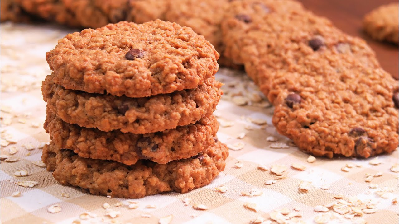 Receta de Galletas de avena con chispas de chocolate