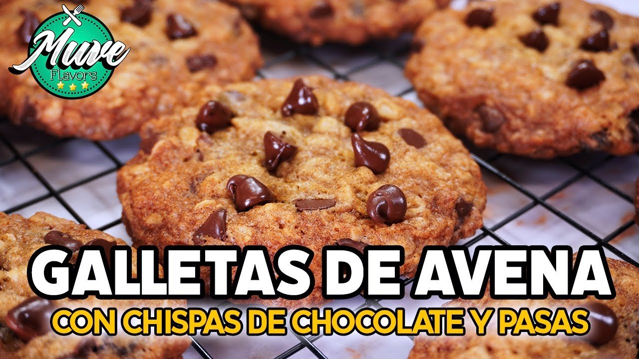 Receta de Galletas de avena pasas y chocolate