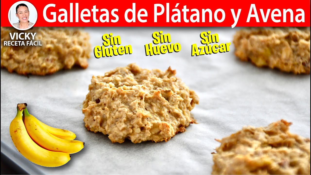 Receta de Galletas de avena plátano y huevo