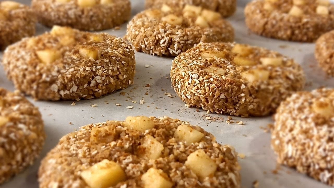 Receta de Galletas de avena y manzana fáciles y rápidas