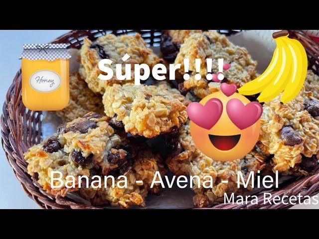 Receta de Galletitas de avena banana y miel