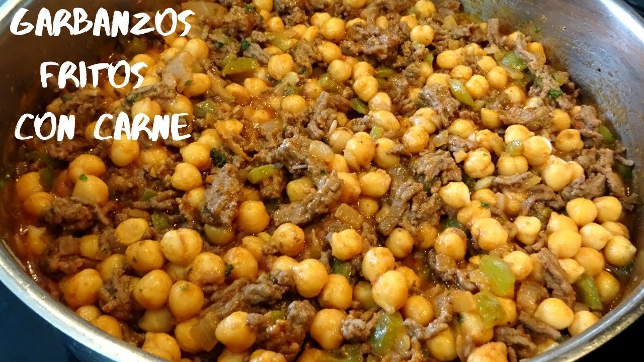 Receta de Garbanzos con carne picada