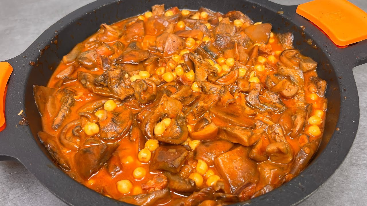 Receta de Garbanzos con níscalos