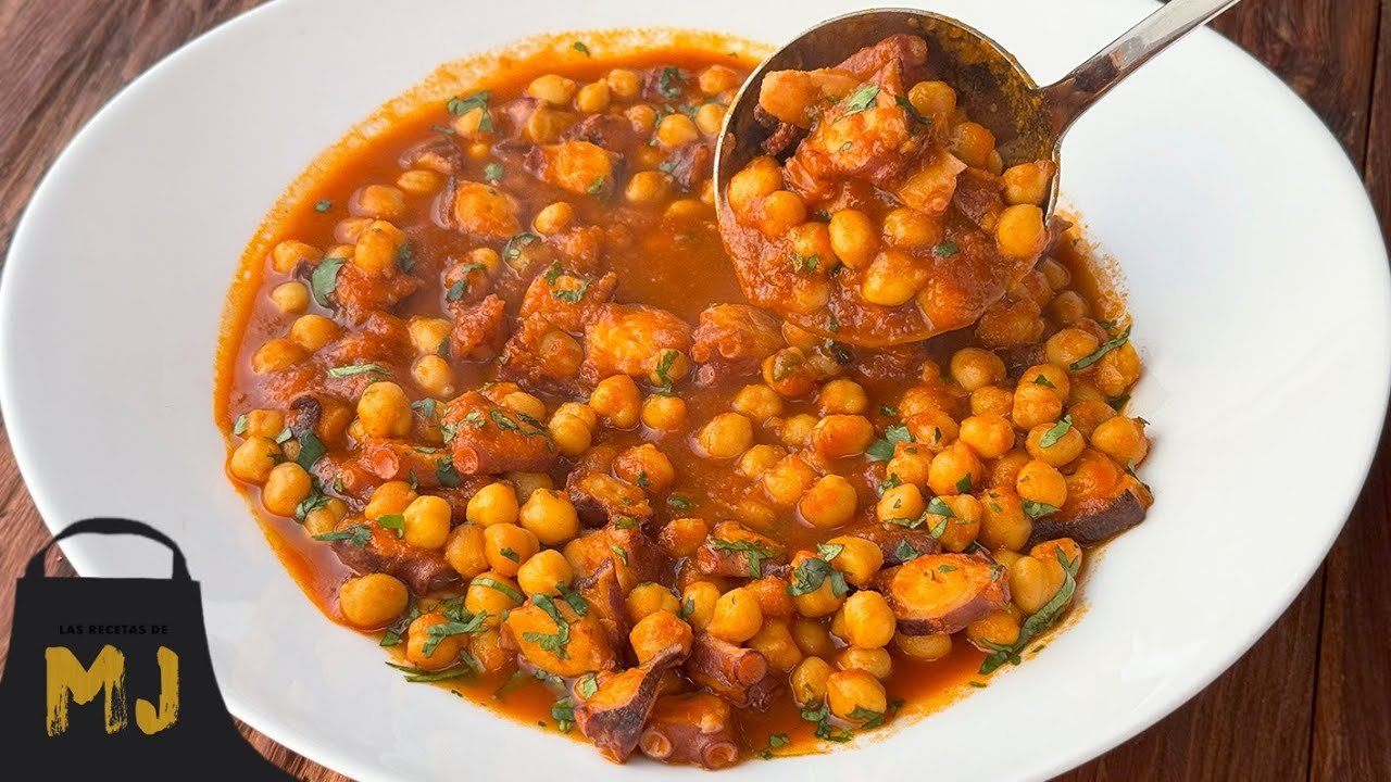 Receta de Garbanzos con pulpo cocido