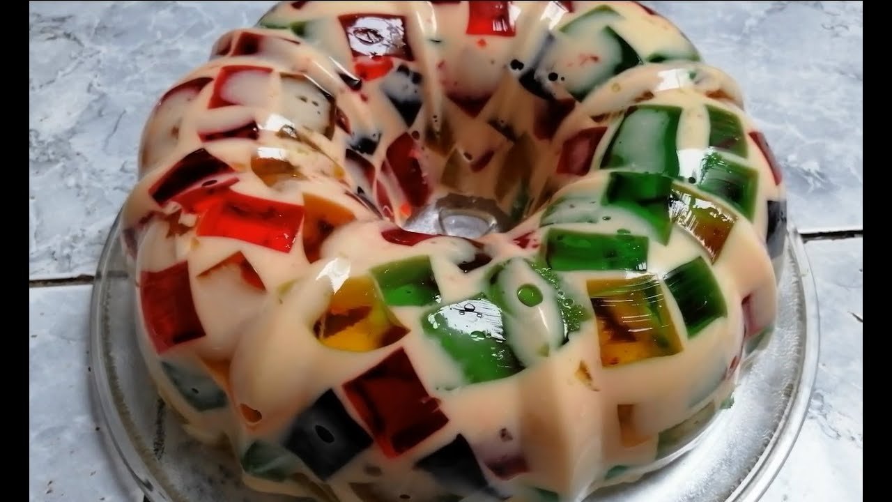 Receta de Gelatina de colores con yogur