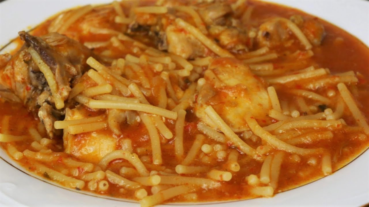 Receta de Guiso de fideos con pollo