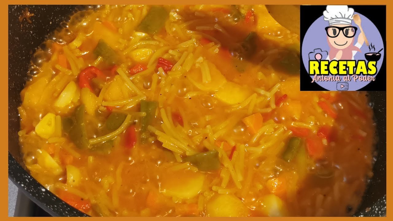 Receta de Guiso de fideos sin carne