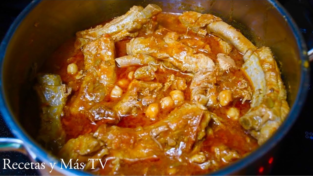 Receta de Guiso de garbanzos con carne de cerdo