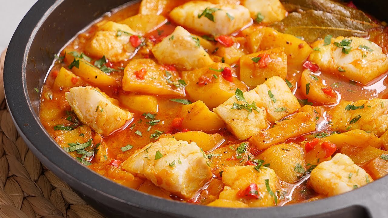 Receta de Guiso de patatas y bacalao