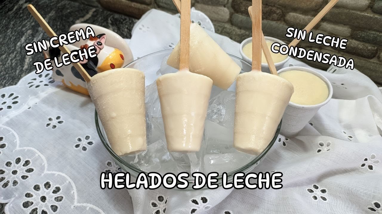 Receta de Helado de leche casero
