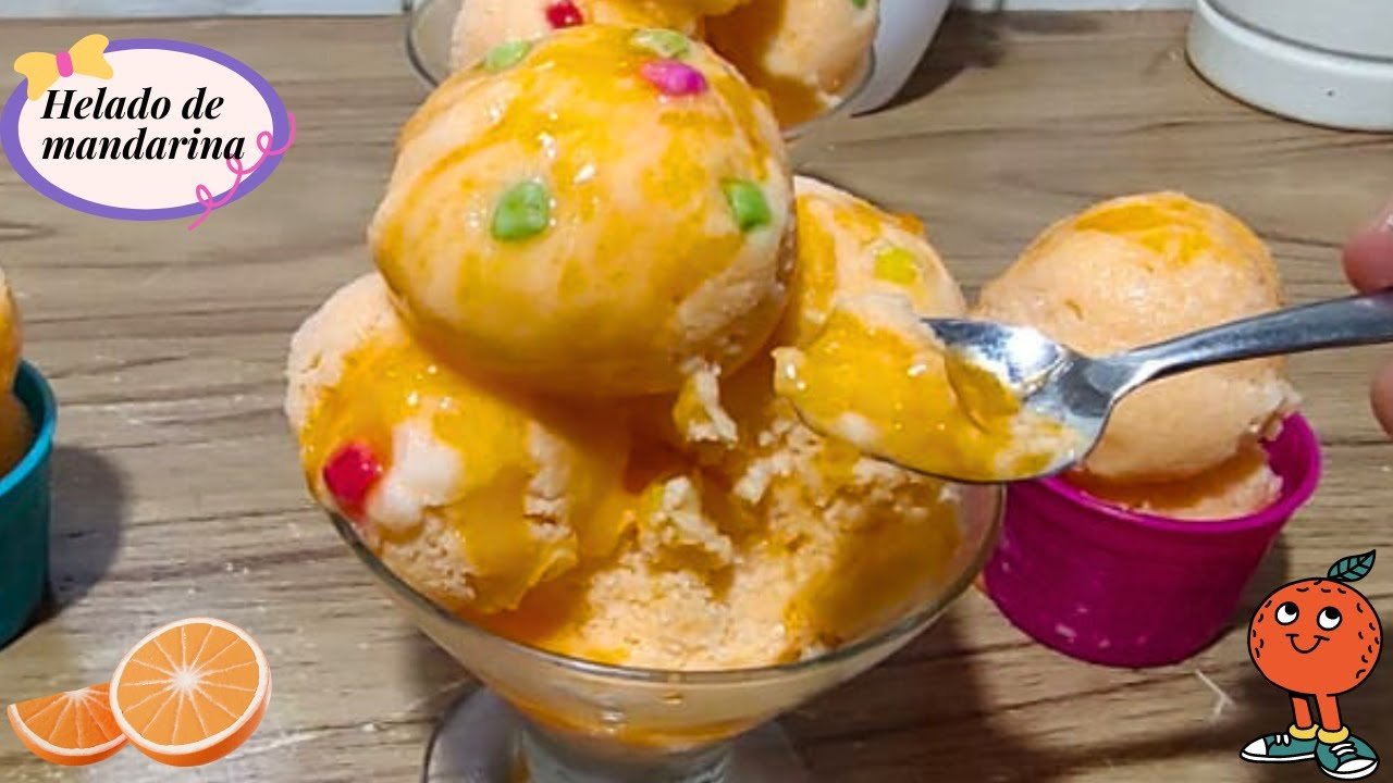 Receta de Helado de mandarina