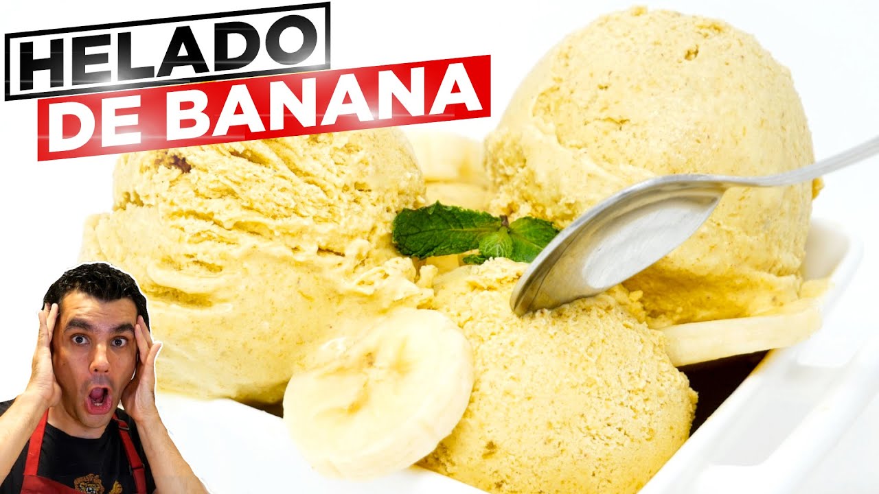 Receta de Helado de plátano con galletas