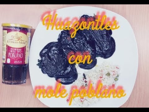 Receta de Huauzontles con mole poblano