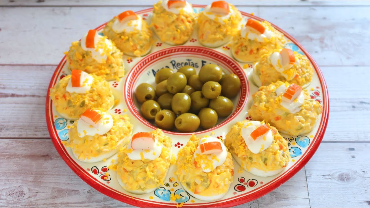 Receta de Huevos rellenos de surimi