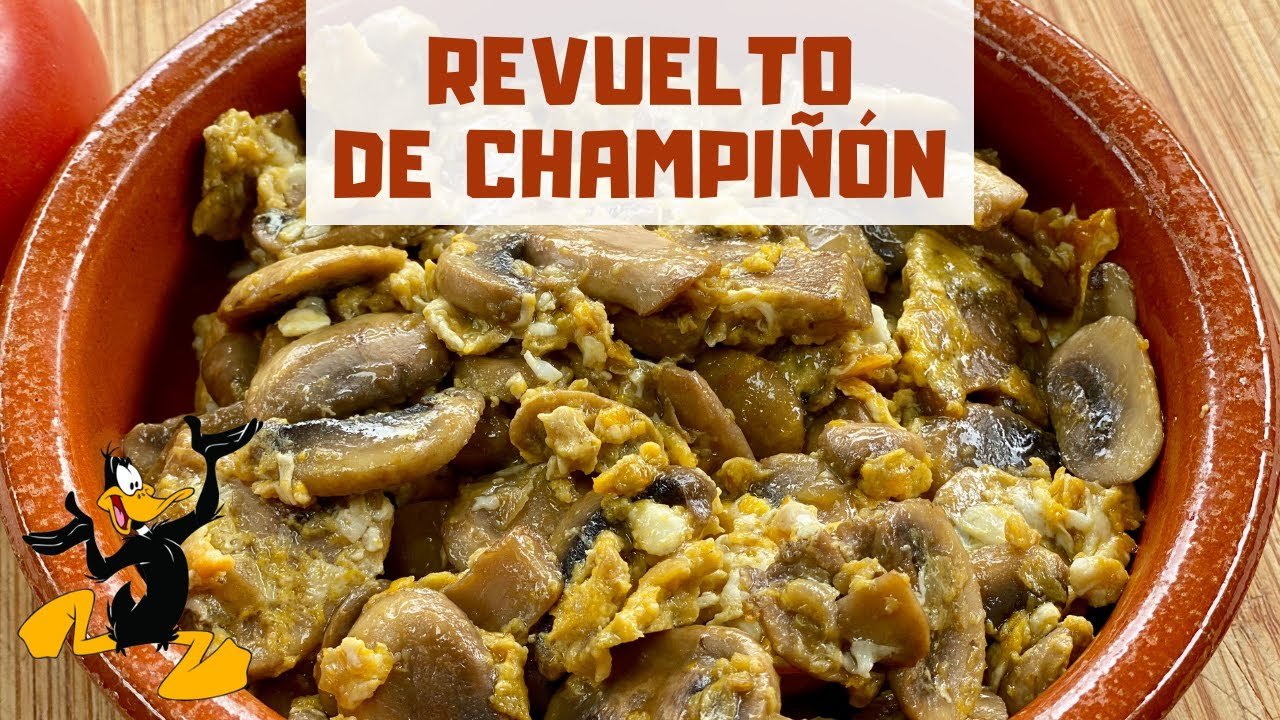 Receta de Huevos revueltos con champiñones