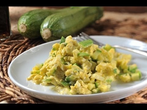 Receta de Huevos revuetos con calabacín