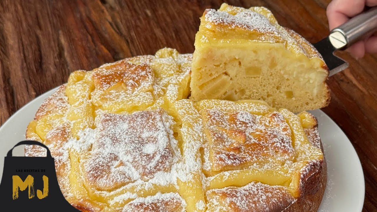 Receta de Kuchen de manzana con crema pastelera