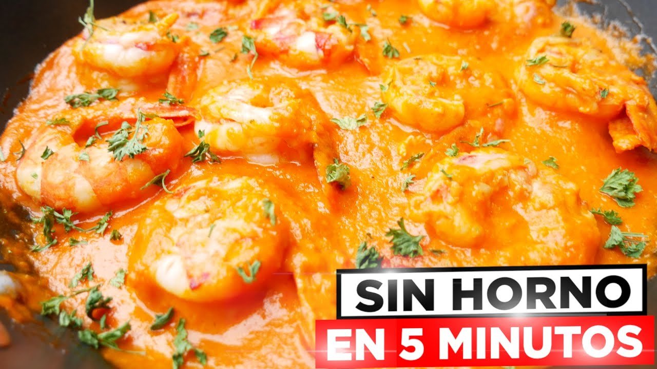 Receta de Langostinos al horno con salsa de naranja