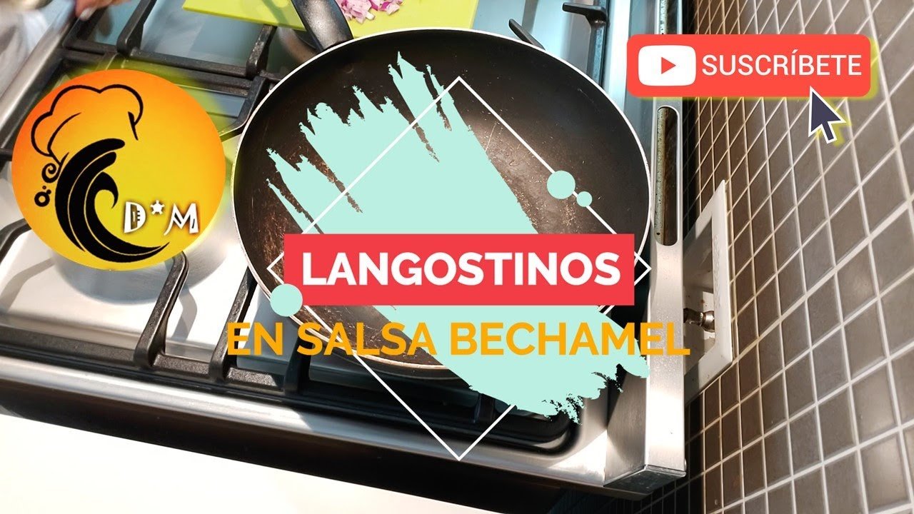 Receta de Langostinos con bechamel