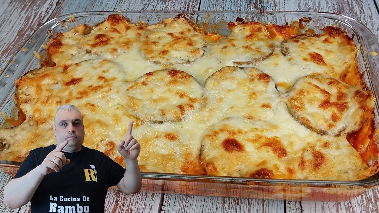 Receta de Lasaña de berenjena con queso y tomate