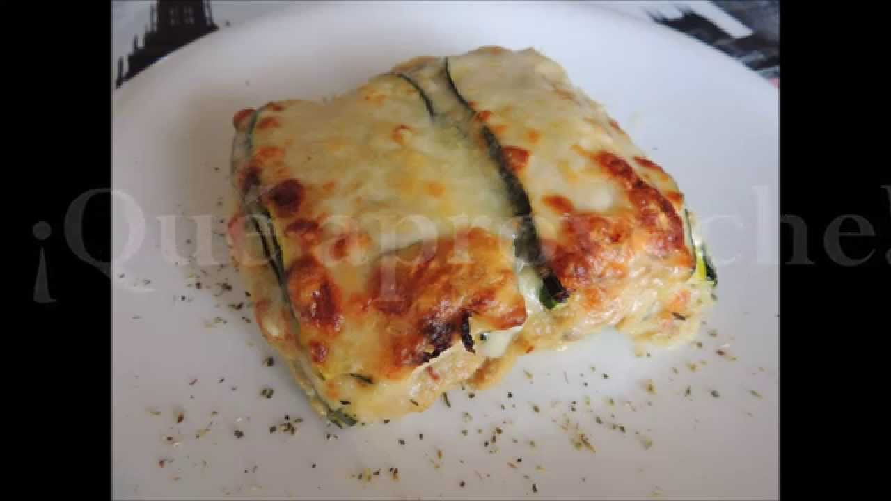 Receta de Lasaña de calabacín y pollo sin pasta