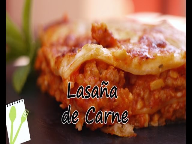 Receta de Lasaña de carne y champiñones