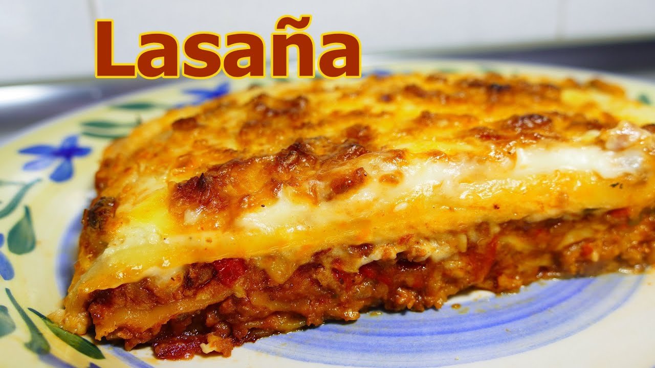 Receta de Lasaña de carne y pimientos