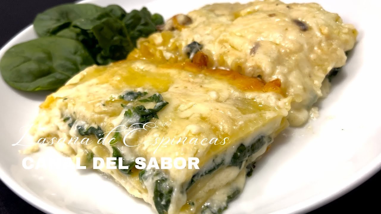 Receta de Lasaña de espinacas y queso