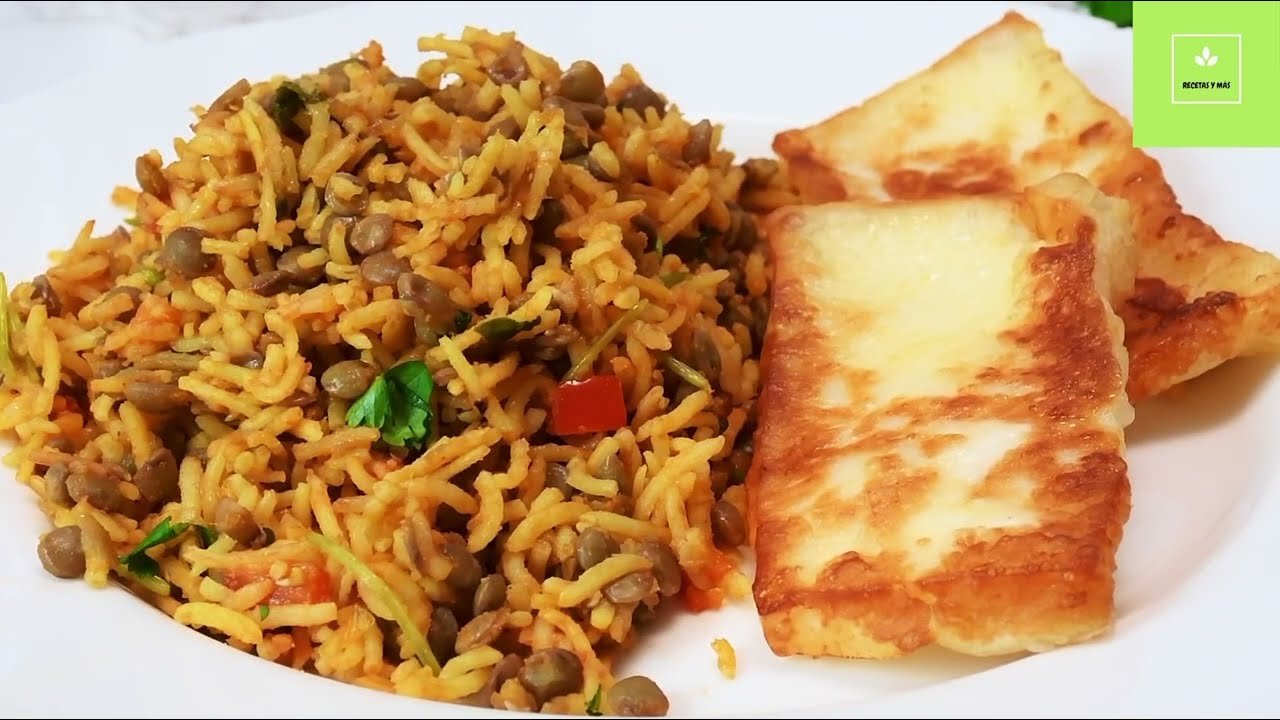 Receta de Lentejas con arroz y tomate