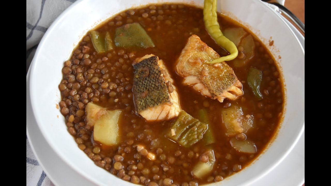 Receta de Lentejas con bacalao