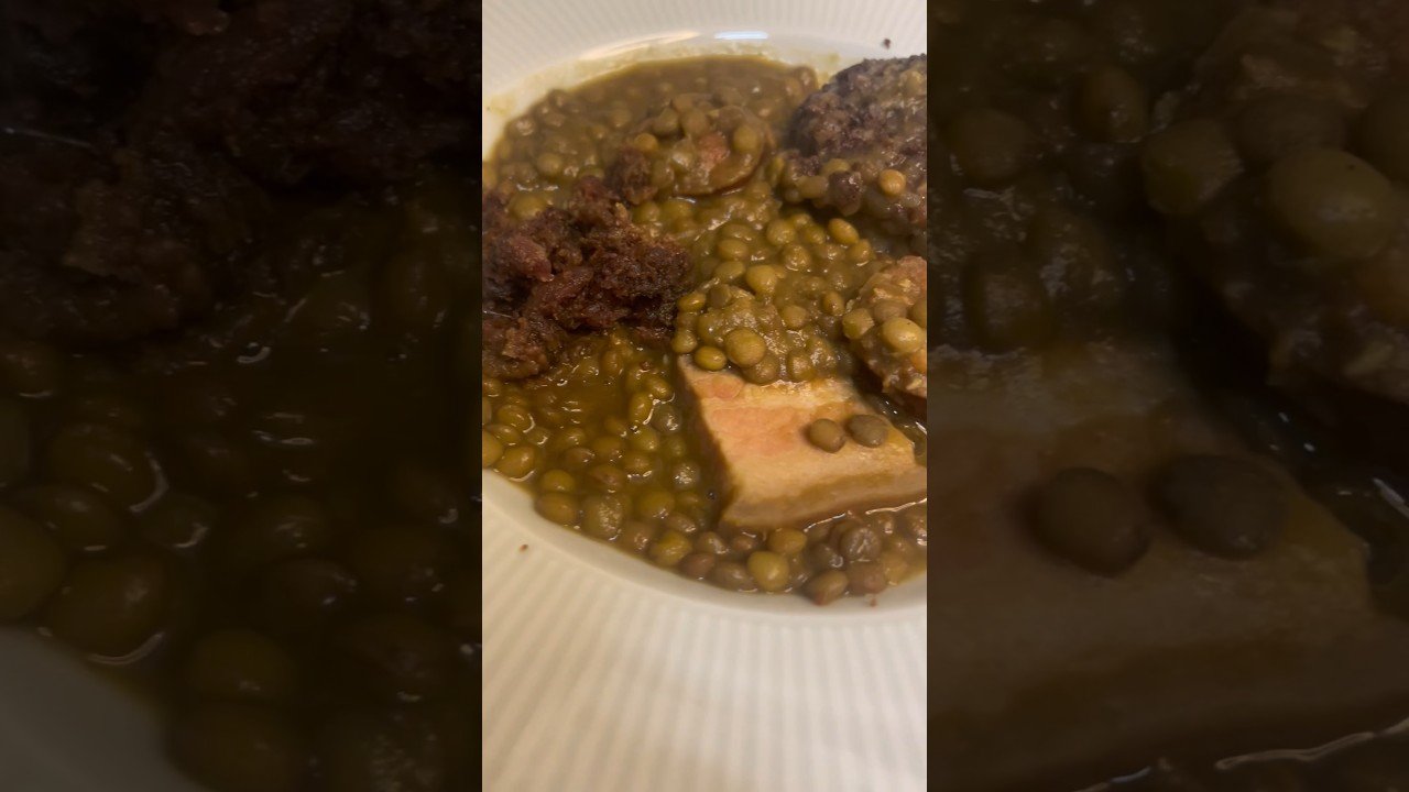 Receta de Lentejas con chorizo morcilla y panceta