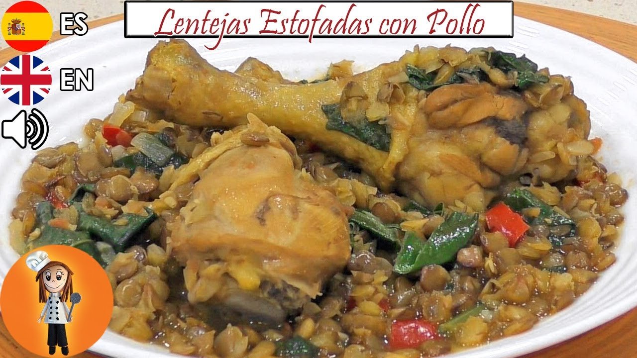 Receta de Lentejas estofadas con pollo