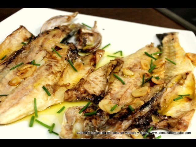 Receta de Lubina a la espalda