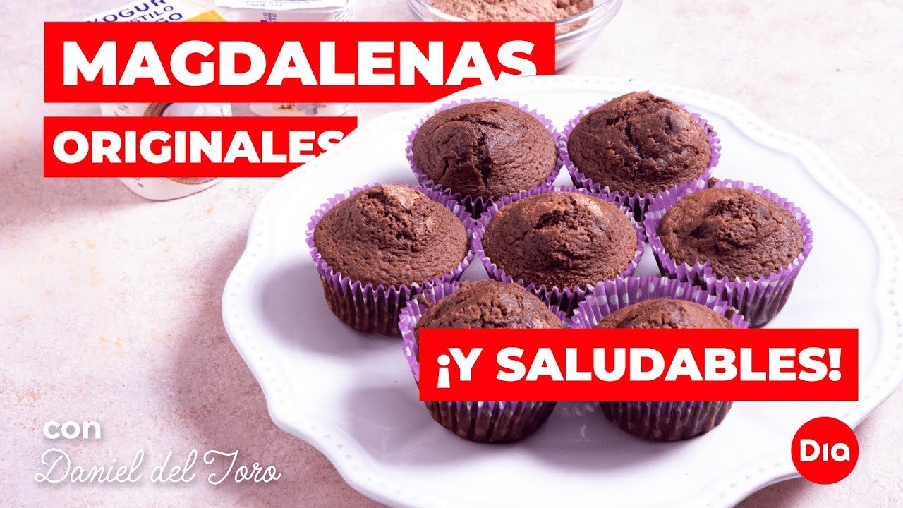 Receta de Magdalenas de yogur rellenas de chocolate