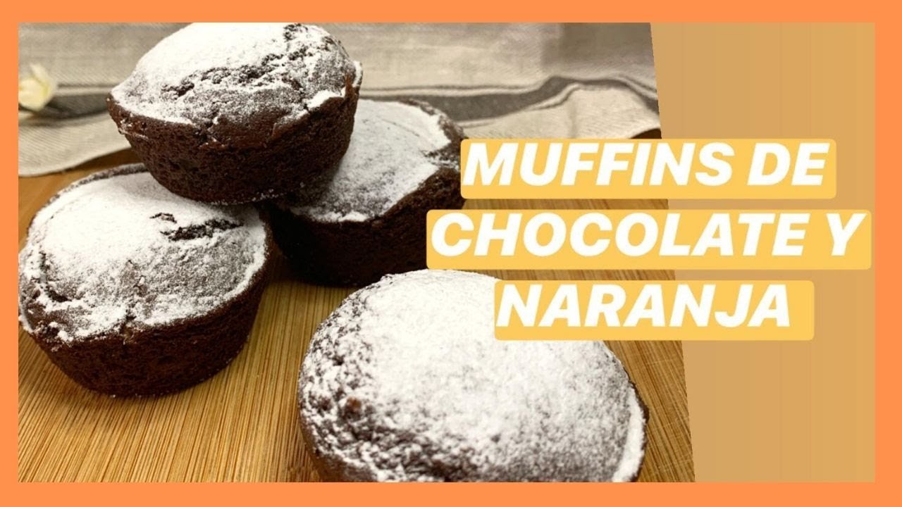 Receta de Magdalenas veganas de chocolate y naranja