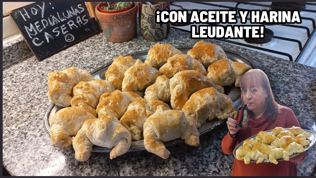 Receta de Medialunas con harina leudante