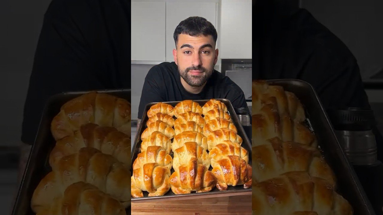 Receta de Medialunas con jamón y queso