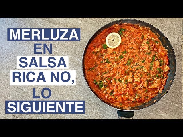 Receta de Merluza en salsa de tomate y pimientos