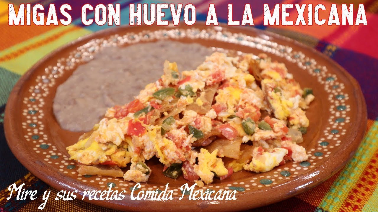 Receta de Migas con huevo a la mexicana