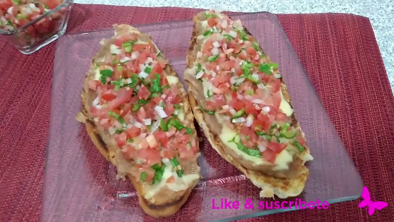 Receta de Molletes con frijoles y queso