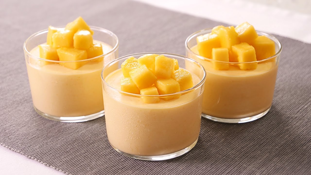 Receta de Mousse de mango y frutilla