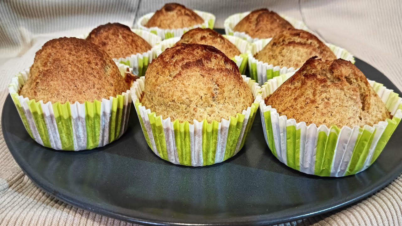 Receta de Muffins con harina de centeno y canela sin azúcar