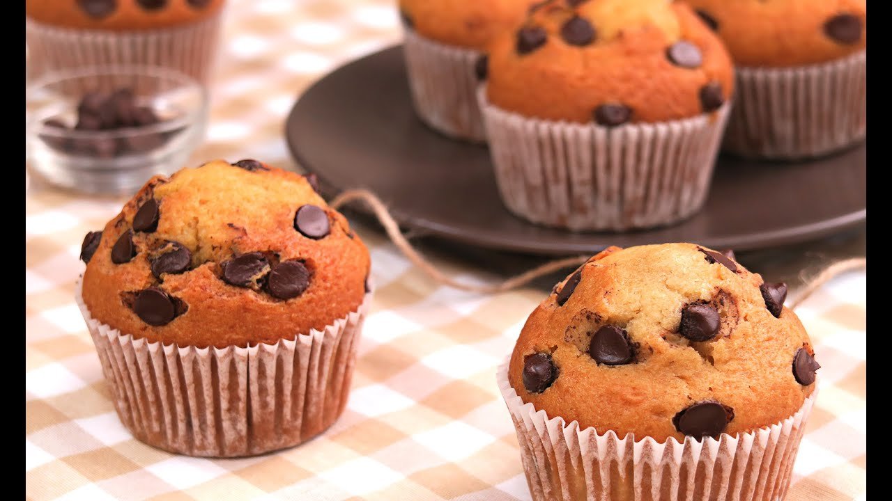 Receta de Muffins de chocolate con pepitas de chocolate