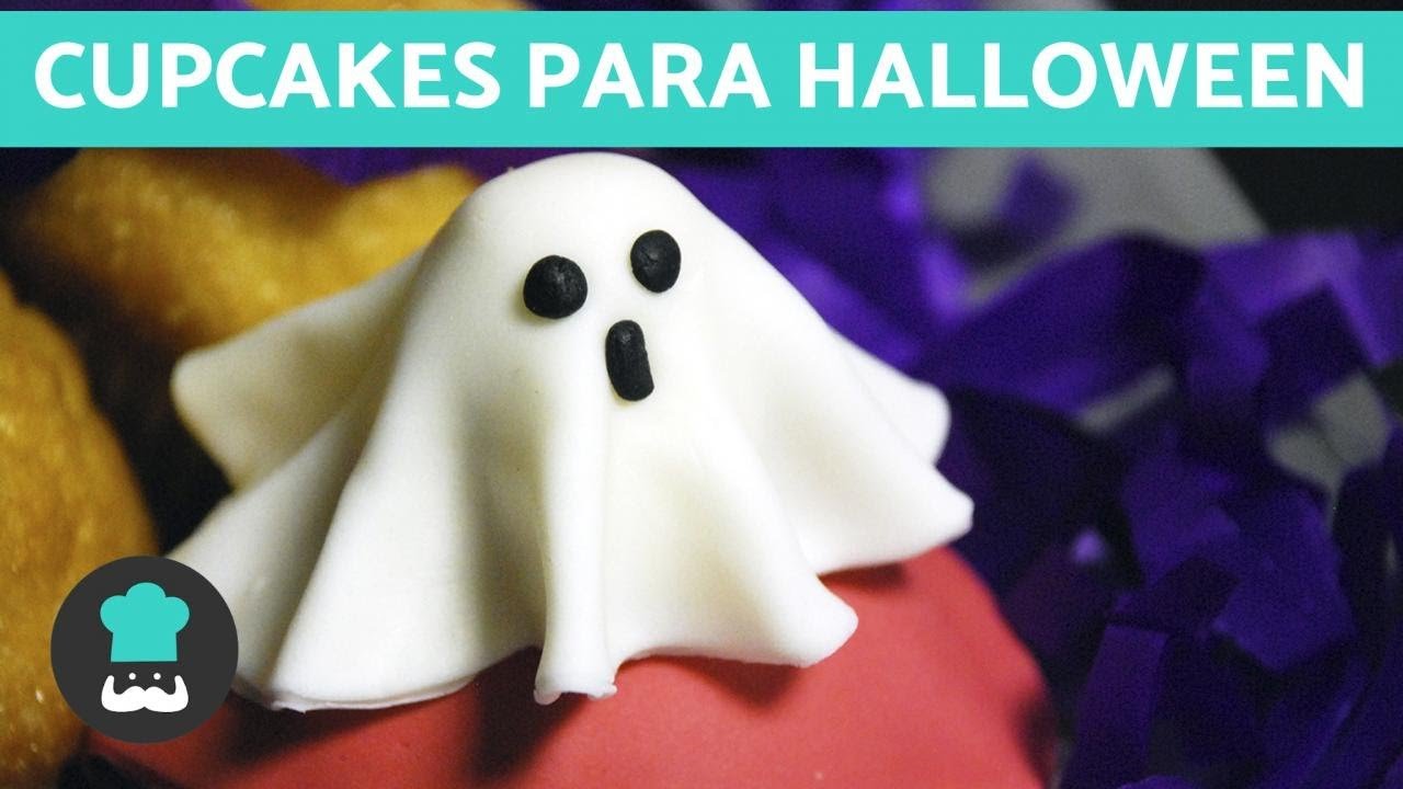 Receta de Muffins decorados para Halloween: fantasma