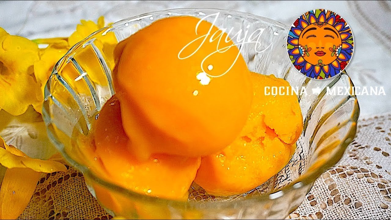 Receta de Nieve de mango